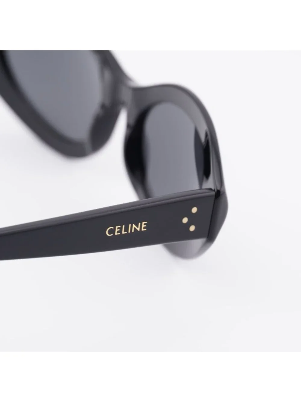 Celine CL40311I 01A Sunglasses Black Cat Eye Frame, Grey Lenses